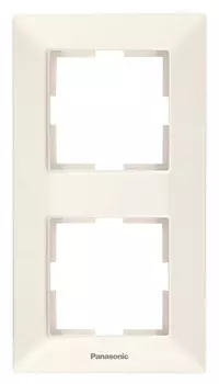 Рамка Panasonic Arkedia Slim WNTF08122BG-RU 2x вертикальный монтаж пластик бежевый (упак.:1шт)