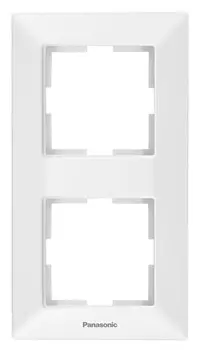 Рамка Panasonic Arkedia Slim WNTF08122WH-RU 2x вертикальный монтаж пластик белый (упак.:1шт)