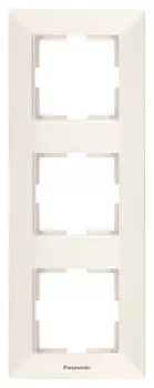 Рамка Panasonic Arkedia Slim WNTF08132BG-RU 3x вертикальный монтаж пластик бежевый (упак.:1шт)