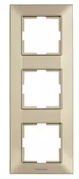 Рамка Panasonic Arkedia Slim WNTF08132BR-RU 3x вертикальный монтаж пластик бронза (упак.:1шт)