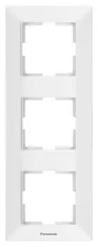 Рамка Panasonic Arkedia Slim WNTF08132WH-RU 3x вертикальный монтаж пластик белый (упак.:1шт)