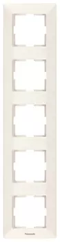 Рамка Panasonic Arkedia Slim WNTF08152BG-RU 5x вертикальный монтаж пластик бежевый (упак.:1шт)