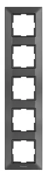 Рамка Panasonic Arkedia Slim WNTF08152DG-RU 5x вертикальный монтаж пластик дымчатый (упак.:1шт)