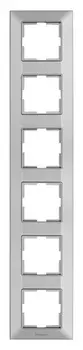 Рамка Panasonic Arkedia Slim WNTF08162SL-RU 6x вертикальный монтаж пластик серебро (упак.:1шт)