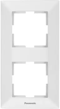 Рамка Panasonic Arkedia WMTF08122WH-RU 2x вертикальный монтаж пластик белый (упак.:1шт)