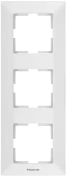 Рамка Panasonic Arkedia WMTF08132WH-RU 3x вертикальный монтаж пластик белый (упак.:1шт)