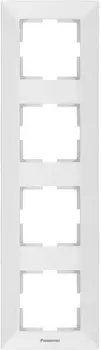 Рамка Panasonic Arkedia WMTF08142WH-RU 4x вертикальный монтаж пластик белый (упак.:1шт)