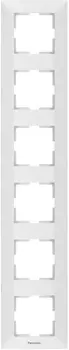 Рамка Panasonic Arkedia WMTF08162WH-RU 6x вертикальный монтаж пластик белый (упак.:1шт)