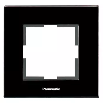 Рамка Panasonic Karre Plus WKTF08013GG-RU декоративная 1x стекло черный (упак.:1шт)