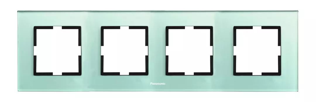 Рамка Panasonic Karre Plus WKTF08043GB-RU 4x горизонтальный монтаж стекло зеленый (упак.:1шт)