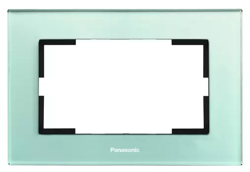 Рамка Panasonic Karre Plus WKTF08093GB-RU 2x горизонтальный монтаж стекло зеленый (упак.:1шт)