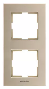 Рамка Panasonic Karre Plus WKTF08122BR-RU 2x вертикальный монтаж пластик бронза (упак.:1шт)