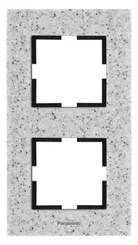 Рамка Panasonic Karre Plus WKTF08123CD-RU 2x вертикальный монтаж камень сумеречный (упак.:1шт)