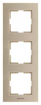 Рамка Panasonic Karre Plus WKTF08132BR-RU 3x вертикальный монтаж пластик бронза (упак.:1шт)