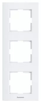 Рамка Panasonic Karre Plus WKTF08132WH-RU 3x вертикальный монтаж пластик белый (упак.:1шт)