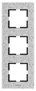 Рамка Panasonic Karre Plus WKTF08133CD-RU 3x вертикальный монтаж камень сумеречный (упак.:1шт)