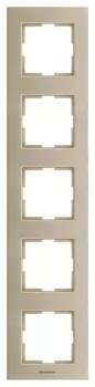 Рамка Panasonic Karre Plus WKTF08152BR-RU 5x вертикальный монтаж пластик бронза (упак.:1шт)