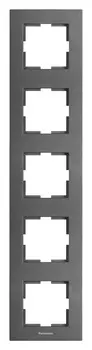 Рамка Panasonic Karre Plus WKTF08152DG-RU 5x вертикальный монтаж пластик дымчатый (упак.:1шт)