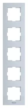 Рамка Panasonic Karre Plus WKTF08152SL-RU 5x вертикальный монтаж пластик серебро (упак.:1шт)
