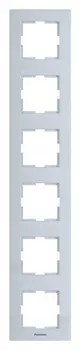 Рамка Panasonic Karre Plus WKTF08162SL-RU 6x вертикальный монтаж пластик серебро (упак.:1шт)