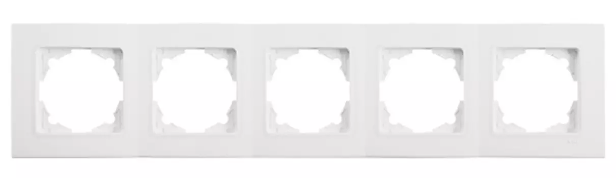 Рамка Panasonic Linnera S 91480005-RU 5x горизонтальный монтаж пластик белый (упак.:1шт)