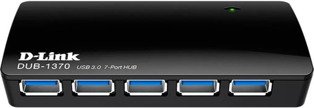 Разветвитель USB 3.0 D-Link DUB-1370 7порт. черный (DUB-1370/B1A)