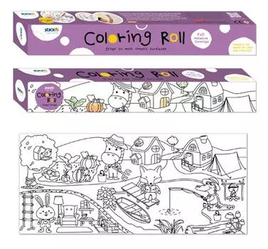 Ролик самоклеящийся для раскрашивания Stick`n 29006 310x3550мм 1цв.в упак. деревня
