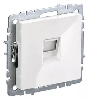 Розетка комп. IEK Brite РК10-БрБ BR-K10-1-K01 скрыт. штор. белый (упак.:1шт)