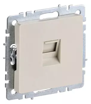 Розетка комп. IEK Brite РК10-БрКр BR-K10-1-K10 скрыт. штор. бежевый (упак.:1шт)