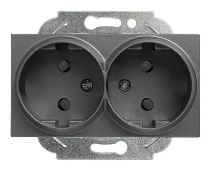 Розетка силовая Panasonic Karre&amp;Arkedia (WKTT02142DG-RU) скрыт. зазем. штор. IP20 дымчатый (упак.:1шт)