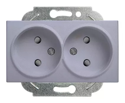 Розетка силовая Panasonic Karre&amp;Arkedia (WKTT02142SL-RU) скрыт. зазем. штор. IP20 серебро (упак.:1шт)
