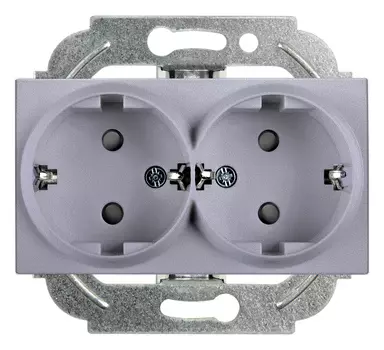 Розетка силовая Panasonic Karre&amp;Arkedia (WKTT02152SL-RU) скрыт. зазем. штор. IP20 серебро (упак.:1шт)