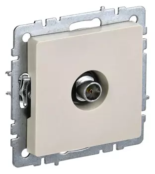 Розетка телев. IEK Brite РТВ11-0-БрКр BR-A10-O-K10 концевая скрыт. бежевый (упак.:1шт)