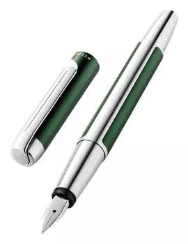 Ручка перьевая Pelikan Elegance Pura P40 (PL817493) зеленый/серебристый F перо сталь нержавеющая подар.кор.