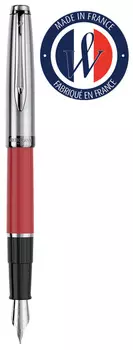 Ручка перьевая Waterman Embleme (2100404) Red CT F перо сталь нержавеющая подар.кор.