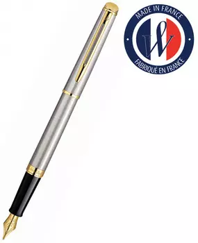 Ручка перьевая Waterman Hemisphere (S0920310) Steel GT F перо позолота 23K подар.кор.