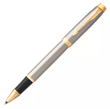 Ручка роллер Parker IM Core T321 (CW1931663) Brushed Metal GT F черн. черн. подар.кор.