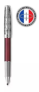 Ручка роллер Parker Sonnet Premium T537 (2119782) Metal Red CT F черные чернила подар.кор.
