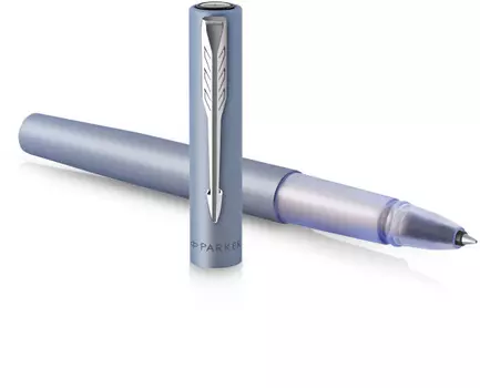 Ручка роллер Parker Vector XL (CW2159775) Silver Blue CT F черн. черн. подар.кор.