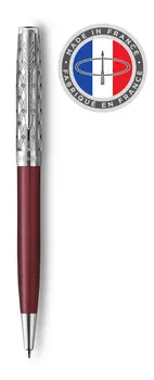 Ручка шариковая Parker Sonnet Premium K537 (2119783) Metal Red CT M черные чернила подар.кор.
