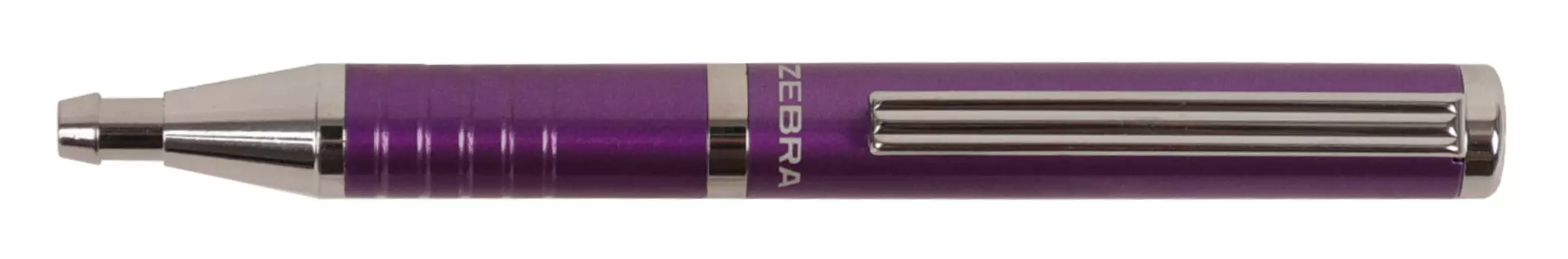 Ручка шариковая Zebra SLIDE (BP115-PU) авт. телескопич.корпус фиолетовый синие чернила коробка подарочная