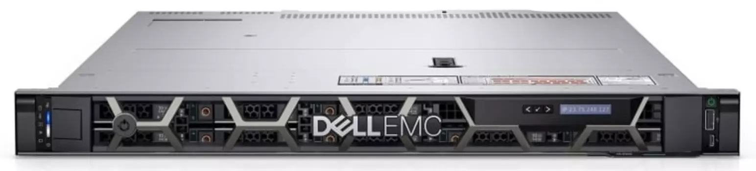 Сервер DELL PowerEdge R450 4LFF 1U/1x4310/1x16GB RDIMM/PERC H755/1x600Gb 10k SAS 12G/2xGE LOM/OCP 3.0/2x600W/Bezel/TPM 2.0 v3/iDRAC9 Ent/SlRails/1YWARR (PER450-16 600)