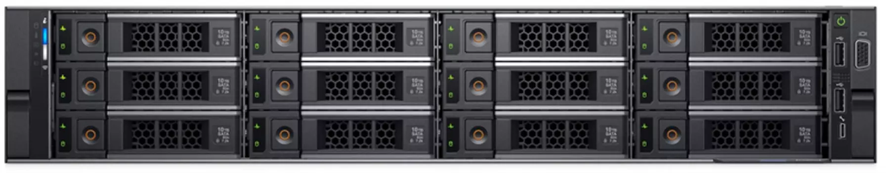 Сервер DELL PowerEdge R740xd/ 2U/ 12LFF/ 1xHS/ PERC 750 LP/ 4xGE/ noPSU/ RC5/ 4 std FAN/ noDVD/ Bezel noQS/ Sliding Rails/ noCMA/ 3YPSNBD (R7XD-12LFF-07t)