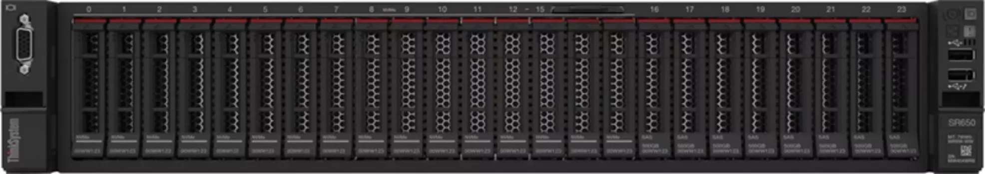 Сервер Lenovo ThinkSystem SR650 Rack 2U,Xeon 6326 16C(2.9GHz/185W),1x32GB/3200/2R/RD,noHDD(upto 24 SFF),NoRaid,NoGbE,2xPCi Slot x8,no PCi Riser,1x1100W(upto 2),1x2.8m p/c,5 Stnd Fans,XCCE (7X06A0AUEA)