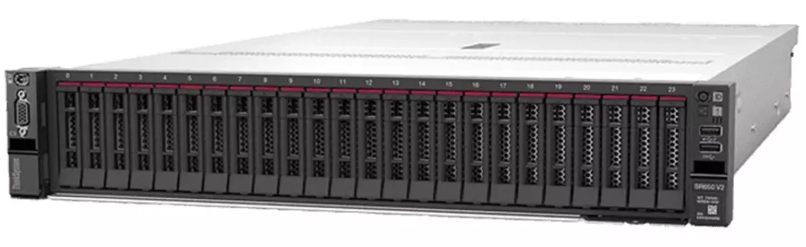 Сервер Lenovo ThinkSystem SR650 V2 Rack 2U,2xXeon 4310 12C(2.1GHz/120W),8x32GB/3200MHz,8x1.2TB SAS SFF,2x480GB M.2,SR9350-8i(2Gb),16GB FC 2-p HBA,2x10Gb 2-P SFP+,4xGbE,4xDAC 3m,2x750W,2x2.8m p/c,XCCE (7Z73T7VK00)