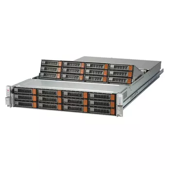 Серверный корпус SuperMicro CSE-826SE1C-R1K02JBOD – 2U, 24x (12 front + 12 middle) 3.5" SAS/SATA дисковых отсеков (234264)