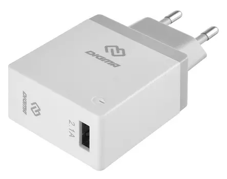 Сетевое зар./устр. Digma DGWC-1U-2.1A-WG 2.1A универсальное белый