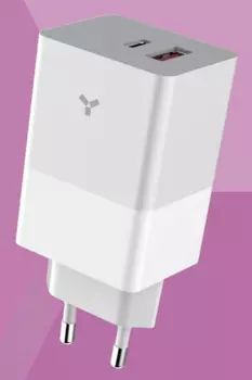Сетевое зарядное устройство Accesstyle Crocus GaN 65WCA White