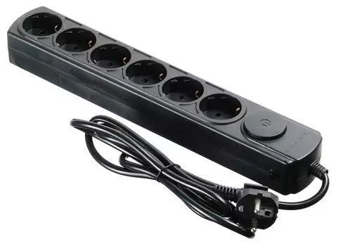 Сетевой фильтр Ippon BK232 3м (6 розеток) черный (коробка)