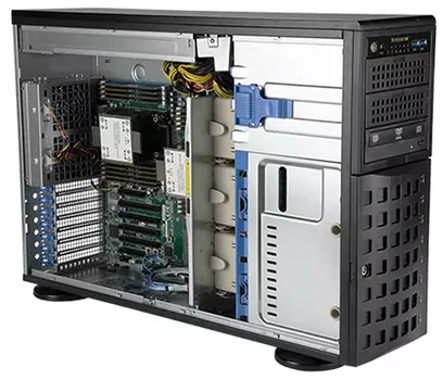 Шасси серверное NEW Supermicro SuperServer 4U 740P-TR noCPU(2)3rd GenScalable/TDP 270W/no DIMM(16)/ SATARAID HDD(8)LFF/6xFH,M2/2x1GbE/2x1200W (SYS-740P-TR)